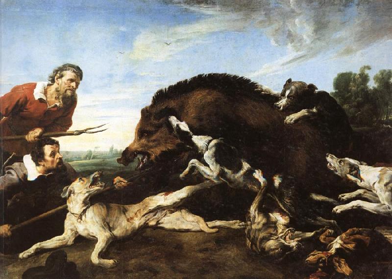 Frans Snyders Wild Boar Hunt France oil painting art